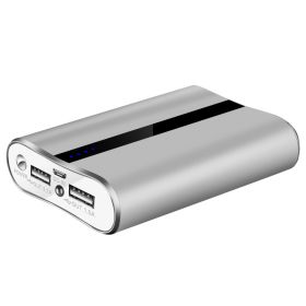 1Pc 12000mAh Portable Charger With Dual USB 3.1A Output Power Bank Ultra-Compact External Battery Pack Fast Charging (Option: 1Pc Silver) 1Pc 12000mAh Portable Charger With Dual USB 3.1A Output Power Bank Ultra-Compact External Battery Pack Fast Charging (Option: 1Pc Silver)
